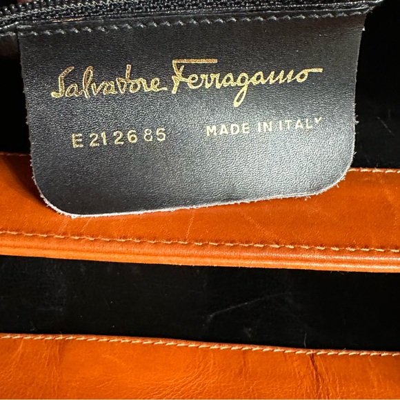 Salvatore Ferragamo Iconic Vintage Leather Crossbody in Orange - Picture 13 of 14